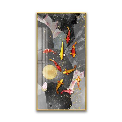 China Limited Sale Abstract View Art Gallery Decor Lucky Craft Crystal Porcelain Painting For Office for sale