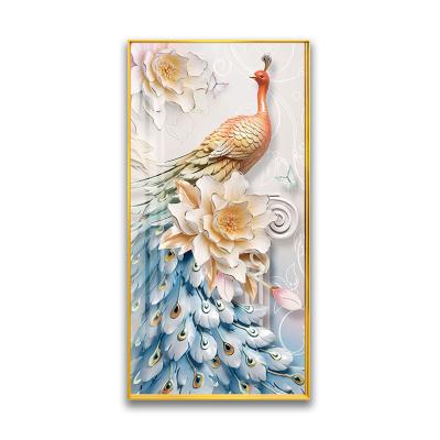 China Newest Hot Selling Modern Abstract Crystal Porcelain Painting For Hotel Wall Art Decor for sale