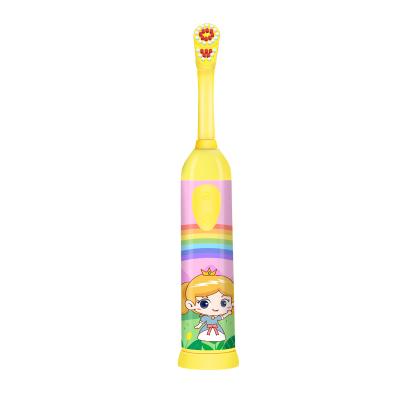 China IPX7 Waterproof Good Quality Oral Care Kids Deep Cleaning Electric Toothbrush Battery Operated Rotate Child Electric Toothbrush for sale