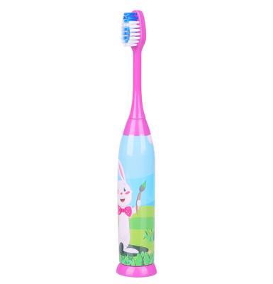 China Polished Soft Bristle Children Powered Toothbrush Decorated PP Cartoon for sale