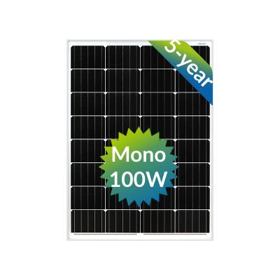 China premium off-grid solar system supplier customized small monocrystalline solar panel 100W solar panel for sale