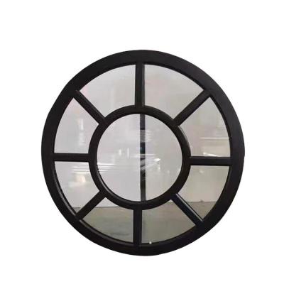 China Half Circle Moon Window with Aluminum Alloy Frame and Wooden Grain Profile Finish for sale