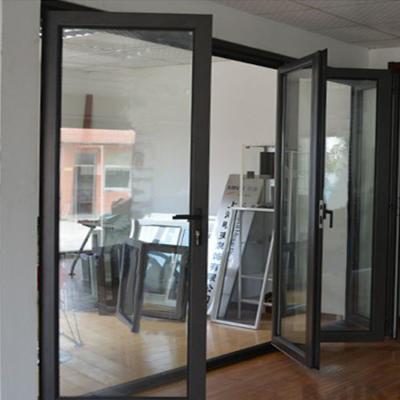 China Shanghai Soundproof Aluminium Folding Glass Door with Double Glazed Toughened Glass for sale