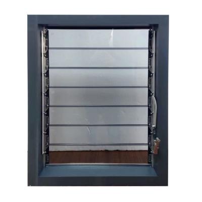 China Customized Colors Exterior Aluminum Louvers Window Shutter Glass Blade Manual Windows for sale