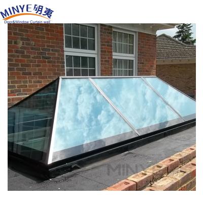 China Modern Design Aluminum Skylight with Single/Double Tempered Glass in Pyramid Shape for sale