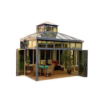 China Double Tempered Double Glazed Lowe Glass Sunroom with Powder Coated Aluminum Profile for sale