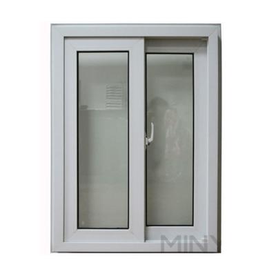 China Commercial Position Customized Colors Sliding UPVC Window With Fiberglass Mash System for sale