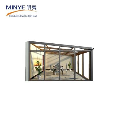 China Triangle Roof Molding Aluminum Sun Room Glass House for Modern Design Screen Rooms for sale