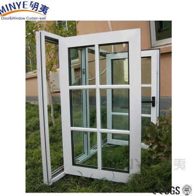 China Modern French Design Soundproof Upvc PVC Glass Windows and Doors with Grill Residential for sale