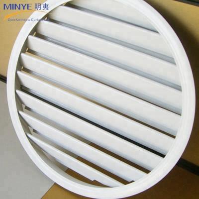 China Horizontal Opening Pattern Aluminum Frame Round Design Shutters for Circle Duct Louvers for sale