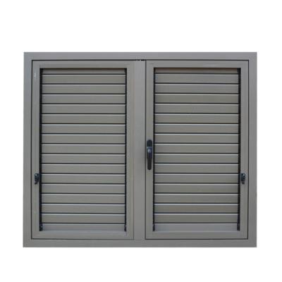 China Plantation Shutters Aluminum Sunshade Slats Window with Vertical Opening Pattern for sale