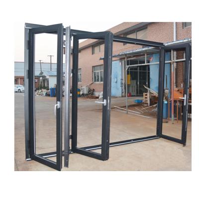 China Puertas giratorias hechas de aleación de aluminio Puertas de vidrio de doble acero para propiedades comerciales en venta