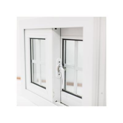 China Good Sealing PVC Sliding Window with Double Tempered Glass and Hurricane Protection for sale