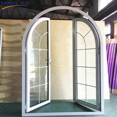 China German Hardware and Aluminum Alloy Material Used for UPVC Arched French Doors Main Entrance Door for sale