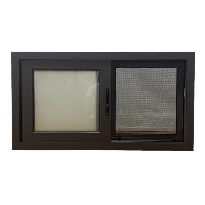 China Tempered Glass Sliding Windows Brown Bulletproof Glass Window for Villa Requirements for sale