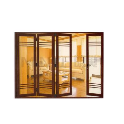 China German Design Sound Insulation Coating Finished Aluminum Main Door with Folding Doors for sale