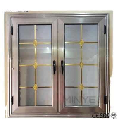 China Customizable Double Glazed Aluminium Casement Windows Soundproof and Energy Saving for sale