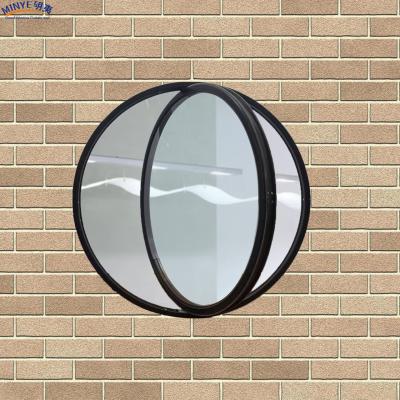 China Round Glass Windows with Moon Window Shade and FiberGlass Screen Netting Material for sale