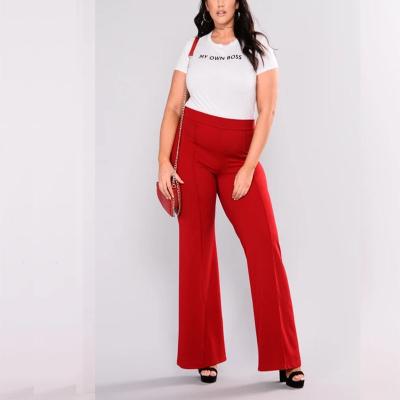 China Anti-wrinkle High Rise Piped Dress Pants Ladies High Waist Elegant Long Pants Breathable Pants for sale