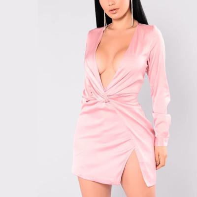 China Wholesale Anti-wrinkle Factory Low Price Spaghetti Strap V-Neckline Bodycon Dress Women Dresses for sale