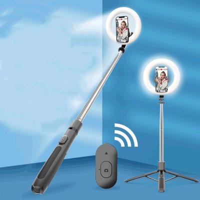 China Camera Long 1.68M Wireless Control 360 Function Phone Selfie Stick With 8inch LED Selfie Ring Light And Tripod Stand for sale