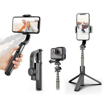 China Lightweight/360 Adjustable/Heavy Duty/Extendable/Durable Amazon Hot Sale Gimbal Stabilizer 360 Rotation Selfie Stick Phone Tripod for Action Camera for sale