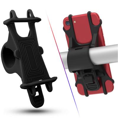 China Flexible factory accept custom order brand quality universal silicone flexible bike phone mount for handlebar for sale