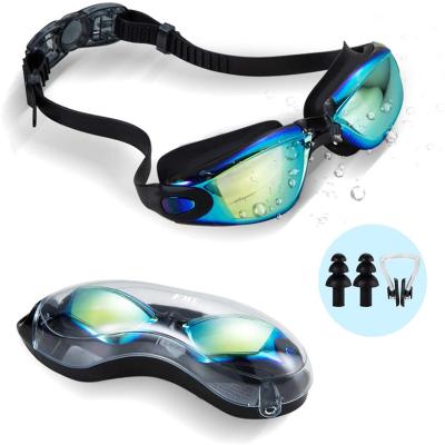 China Brand Anti-Leak/Anti-Fog/Soft/UV Protection Quality with Free Nose Clips and Earplugs Anti-Leak Anti-Fog UV Protection Swim Goggles for sale