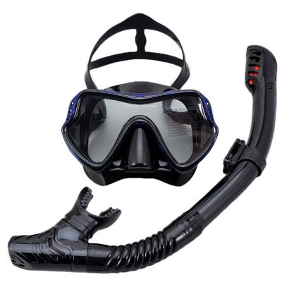 China Factory Price Anti-Leak/Anti-Fog/180 Degree Breathable HD Seaview Tempered Glass Breathable Mask Wholesale Panoramic Diving Dry Set for sale