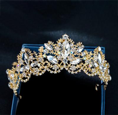 China European Wedding Tiara Tiara Crown With Stunning Rhinestones Fashion Hot Sale Fashional Souvenir Gifts for sale