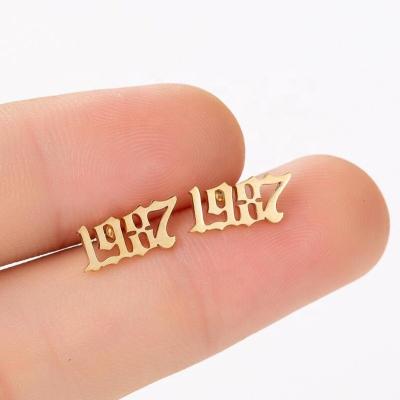 China FASHIONABLE Wholesale Fashionable Small Gold Stainless Steel Earring Silver Stainless Steel Stud Earrings for sale