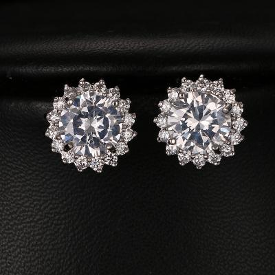 China TRENDY Fashion Earrings Studs New Designs Style Earrings Round Big Diamond Stud Earrings For Women for sale