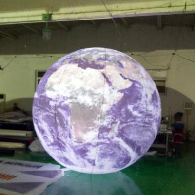 China Custom Pattern Big Moon Balloon Inflatable Led Globe Parties Events Outdoor Decoration Big Helium Balloons for sale