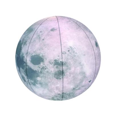 China Flashing inflatable Helium waterproof led light moon planet balloon with sticks for christmas party event decorations for sale