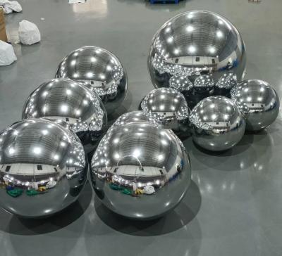 China Big Shiny Chameleon Ball Mirror Balloon Silver PVC Inflatable Christmas Ball for Festival Decorate for sale