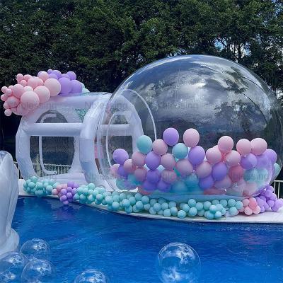 China factory wholesale price bubble house with balloons Wedding Party  bouncy double bubble house for sale