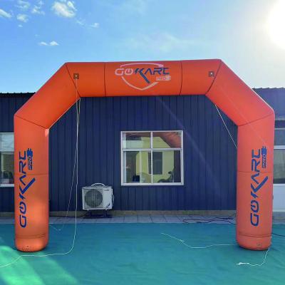 China Oxford Cloth Giant Entrance Opblaasbare boog Advertentie evenementen met LED-licht Te koop