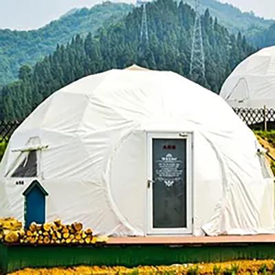 China Logotipo personalizado luxo geodésico dom Glamping tenda exterior impermeável à venda