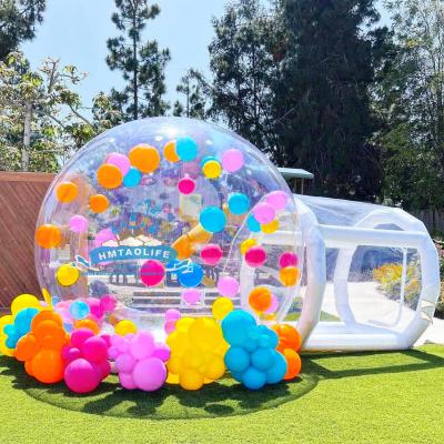 China White Bounce House With Bubbles Playing Jumping Transparent for sale