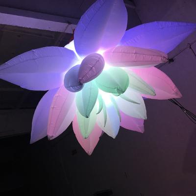 China Customized Inflatable LED Light Advertising Giant Inflatable Flowers for sale