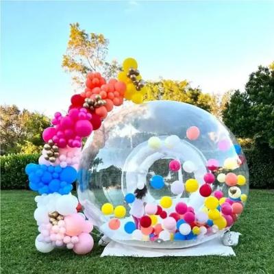 China Transparante opblaasbare bubbeltent 100% PVC bubbelhuis met blazer Te koop