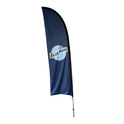 China outdoor flying polyester double sided Advertising beach flag Marketing custom Feather banner for sale