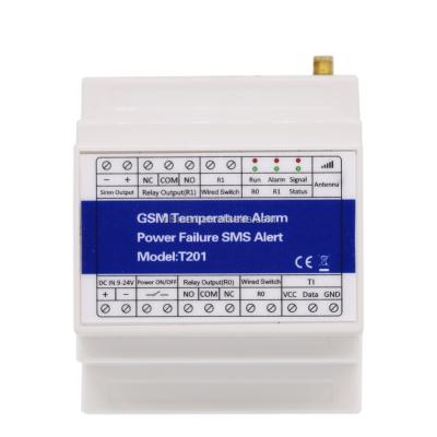 China GSM Temperature Sensor GSM SMS Temperature Alarm Power Failure Alert Support Timer Remote Control T201 Monitoring Report for sale