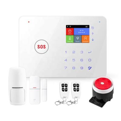 China New Wholesale Burglar Alarm System With Touch TFT Display Multi-Language Wifi GSM G66W for sale