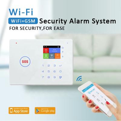 China TFT Screen Display APP Control Home Security WIFI GSM Smart Alarm System G66W for sale