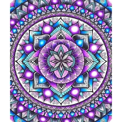 China Diamond Painting Purple Mandala Stitch Diy 5d Drill Eco-friendly Full Square Round Round Needlework Embroidery Craft for sale