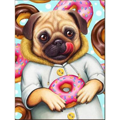 China Eco-friendly 5D DIY Square Round Cartoon Art Home Decoration Handmade Cross Stitch Diamond Painting Puppy Donut Mosaic for sale