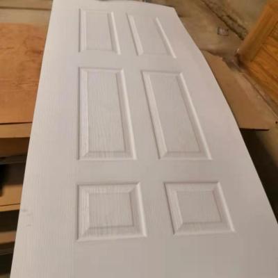 China Interior Door Leaf High Quality White Primer HDF High Density MDF Door Paint Skin For Interior Door for sale