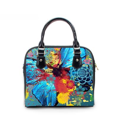 China Fashion OEM Customize Colorful Printing Graffiti Painting Handbag Cross - Body Handbag Custom Bags With Logo for sale