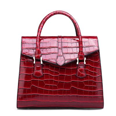 China Wholesale Fashion Crocodile Pattern Luxury OEM Branded Leather Handbag Women's Bags Handbag Ladies PU for sale